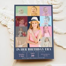 Load image into Gallery viewer, koragarro eras tour birthday invitation swiftie photo invitation taylor swift Birthday party invitation Taylor&#39;s version Editable Canva birthday template instant download 