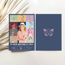 Load image into Gallery viewer, koragarro eras tour birthday invitation swiftie photo invitation taylor swift Birthday party invitation Taylor&#39;s version Editable Canva birthday template instant download 