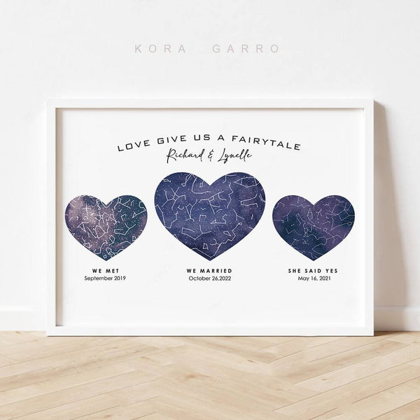 Anniversary Night Sky - Personalized Home Décor Wall Art | Kora Garro