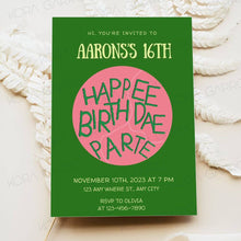 Load image into Gallery viewer, koragarro Harrypotter Wizard Birthday Editable Invitation Potterhead Birthday Party Hogwarts Magic School Happee Bithdae Cake Fantasy Party Invite Printable Canva Template