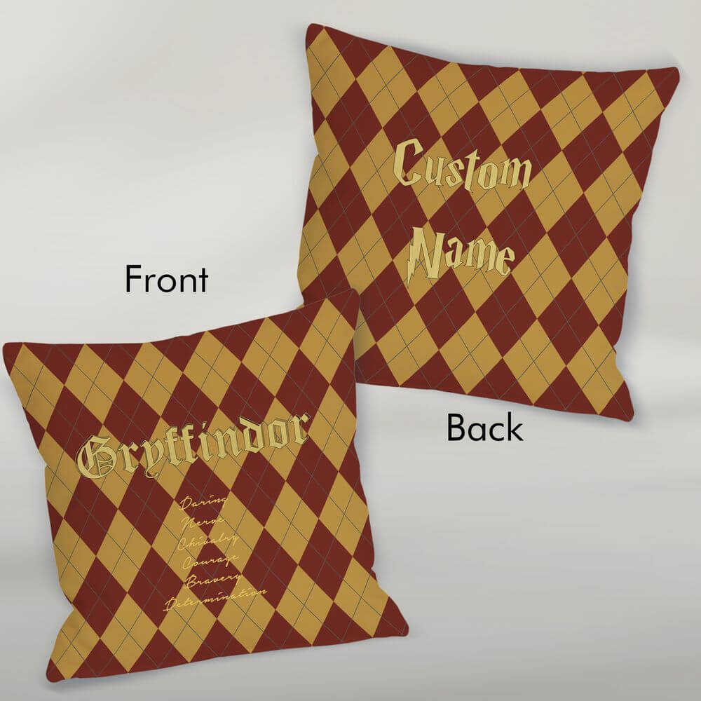 Hogwarts Personalized Pillow Case School of Magic Theme Party Décor Custom Wizard Witches Birthday Gift Harry Fantasy Movie Potterhead Gift