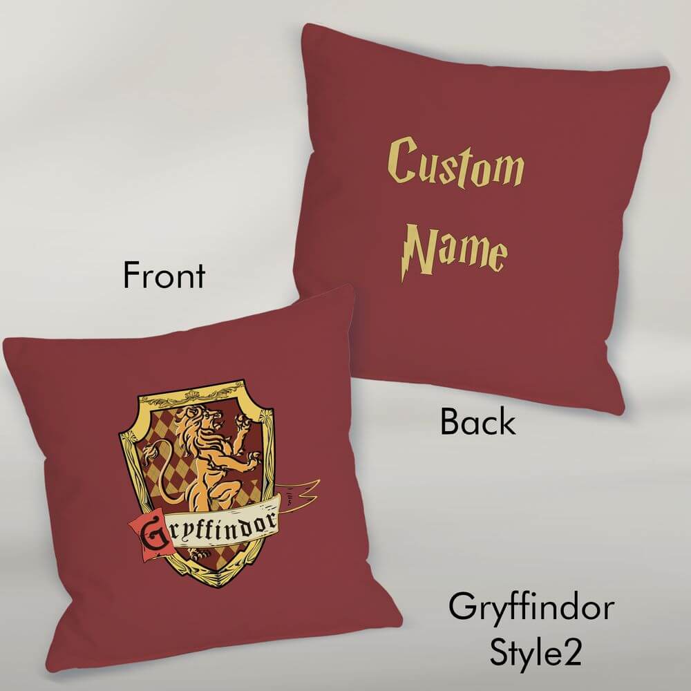 Hogwarts Personalized Pillow Case School of Magic Theme Party Décor Custom Wizard Witches Birthday Gift Harry Fantasy Movie Potterhead Gift