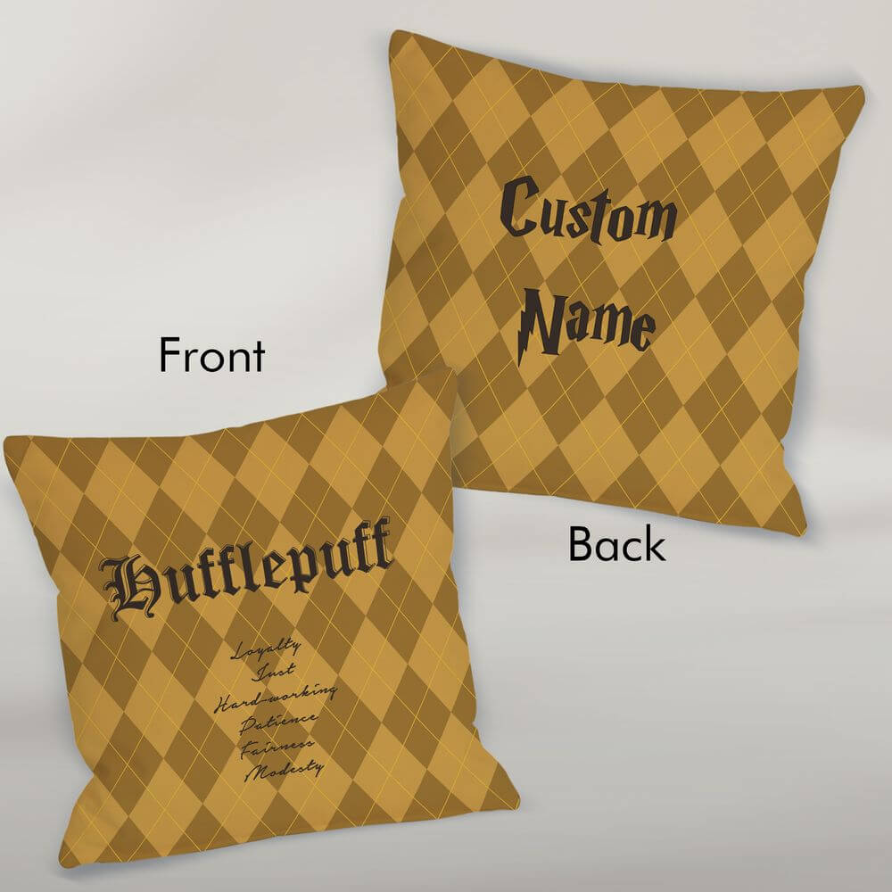 Hogwarts Personalized Pillow Case School of Magic Theme Party Décor Custom Wizard Witches Birthday Gift Harry Fantasy Movie Potterhead Gift