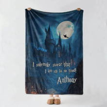 Load image into Gallery viewer, koragarro Magic Castle hogwarts
Custom harrypotter Throw Blanket Wizardry School Aesthetic Hogwarts Party Potterhead Gift Diagon Alley Personalized New Year Birthday Wizard Gift Fantasy Fan Art personalized fleece sherpa blanket