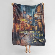 Load image into Gallery viewer, koragarro Magic Castle hogwarts
Custom harrypotter Throw Blanket Wizardry School Aesthetic Hogwarts Party Potterhead Gift Diagon Alley Personalized New Year Birthday Wizard Gift Fantasy Fan Art personalized fleece sherpa blanket