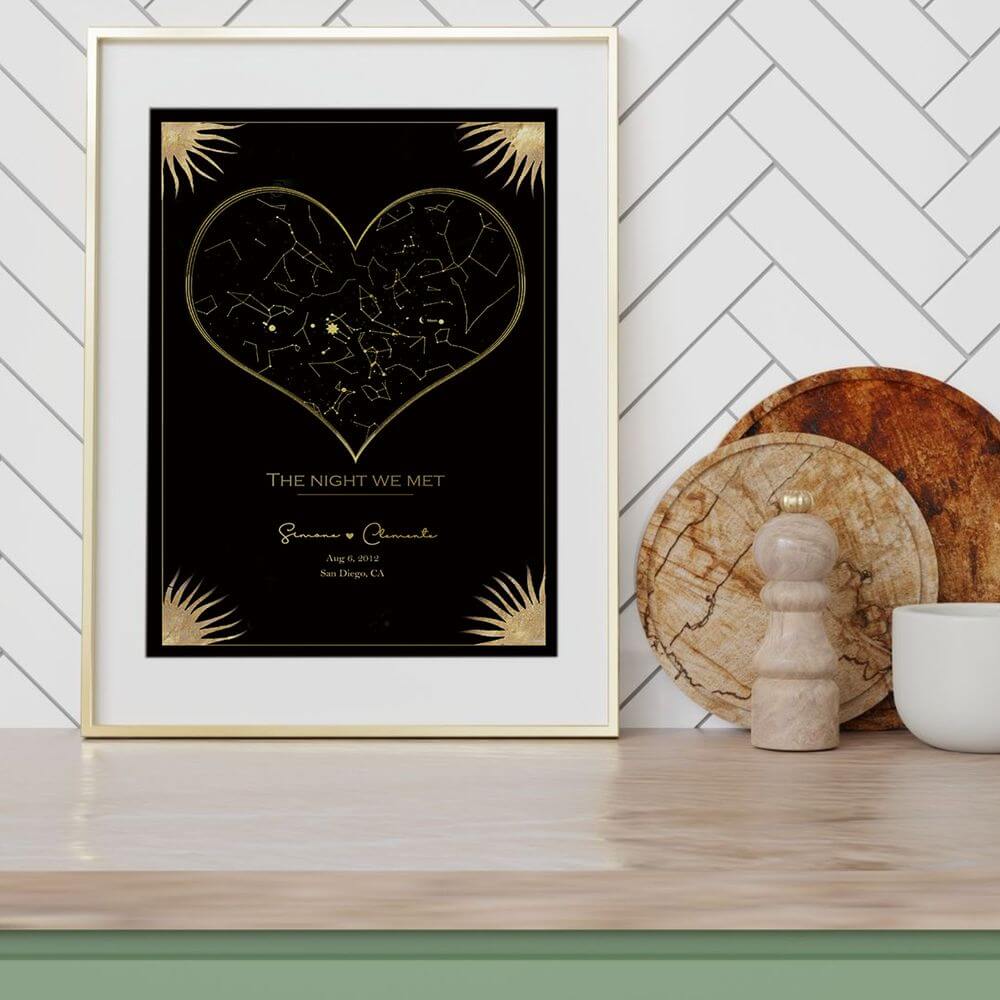 The Night We Met - Star Map Gold Foil