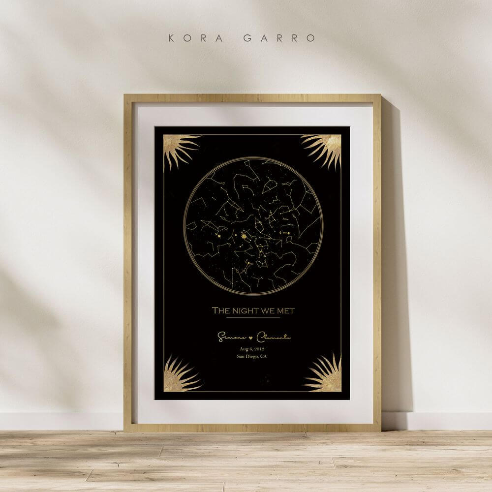 The Night We Met - Star Map Gold Foil