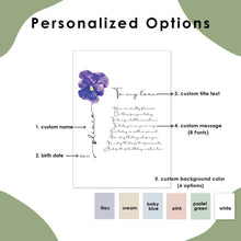 Load image into Gallery viewer, February Birth Flower Cushion - Violet, Iris